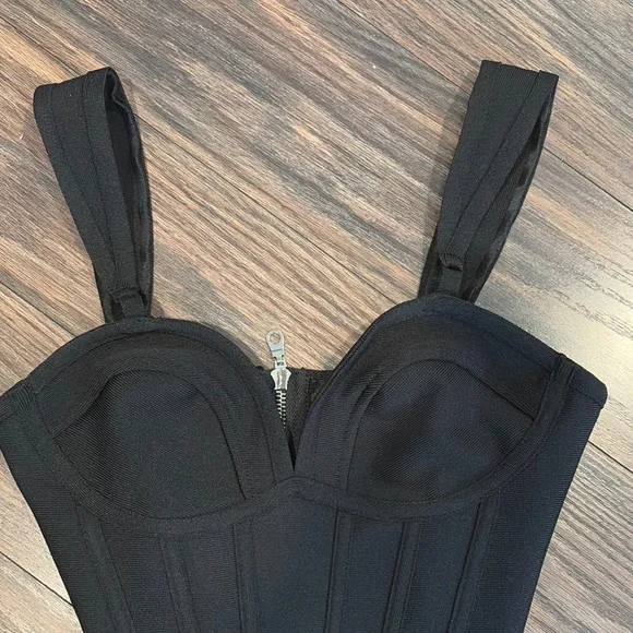 Black Corset Top by Pretty Little Thing- size 4 - Picture 2 of 5